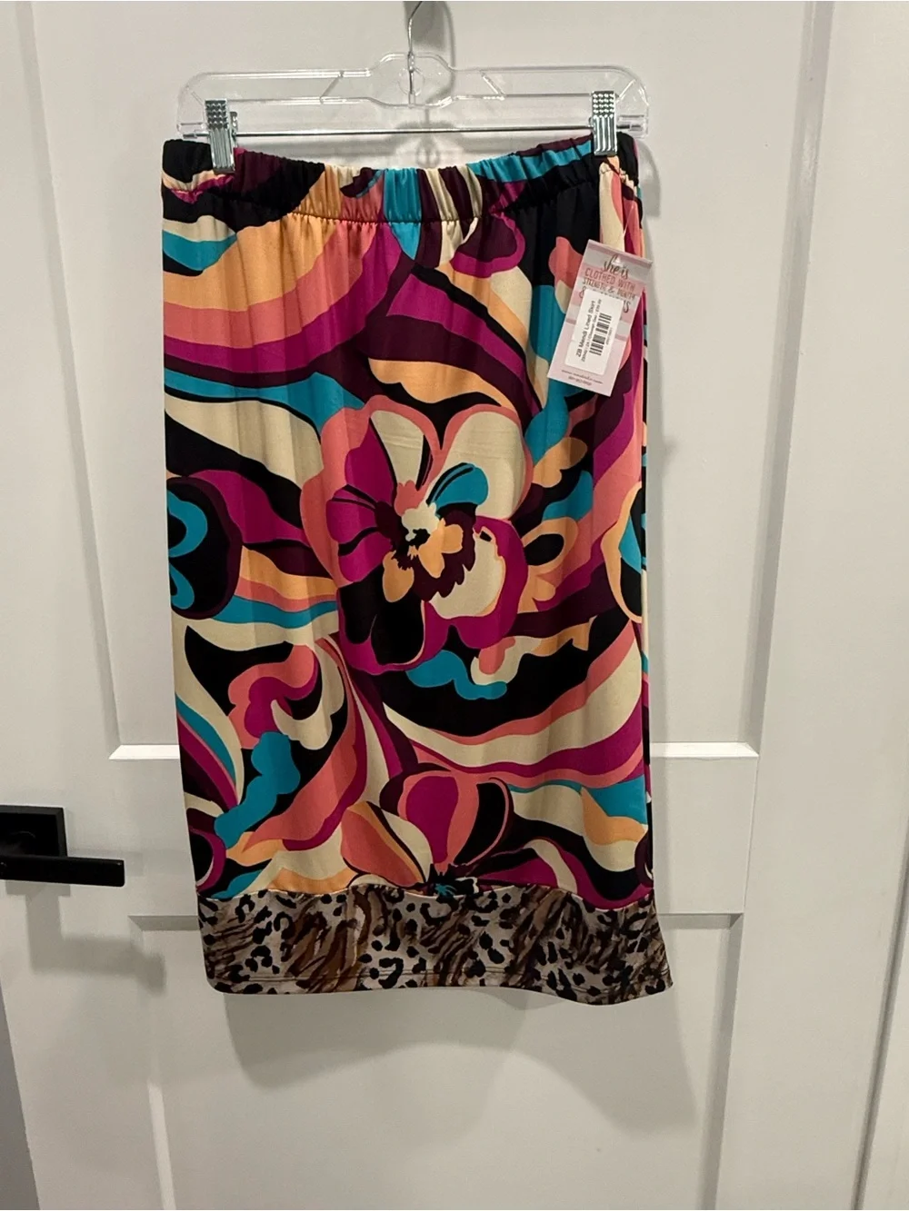 Zadie B’s leopard floral midi skirt